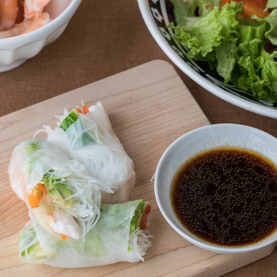 Fresh Spring Rolls with Soy Sauce - Recipe photo by Chef Molly