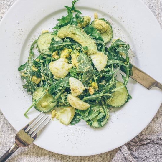 Avocado, Egg & Arugula Salad - Recipe photo by A Cultivated Living