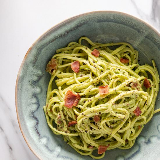 Avocado Carbonara - Recipe photo by whippeditup