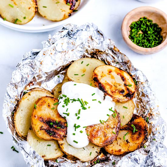 Grilled Potatoes in Foil - Recipe photo by EasyBudgetRecipes