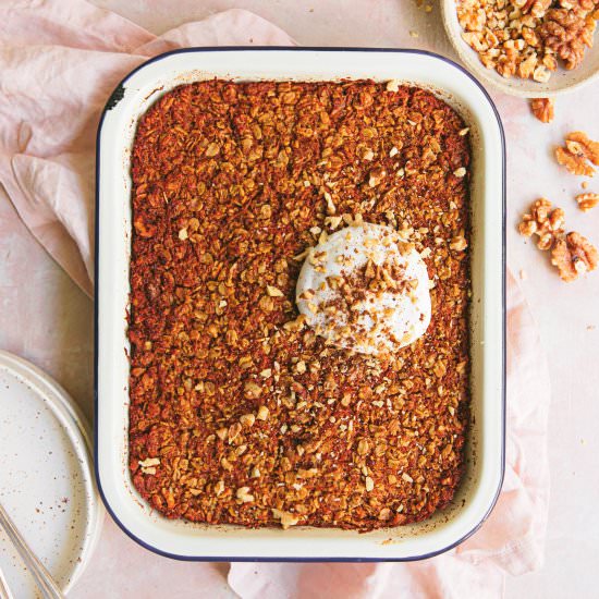Carrot Cake Baked Oats - Recipe photo by sarahbellnutrition