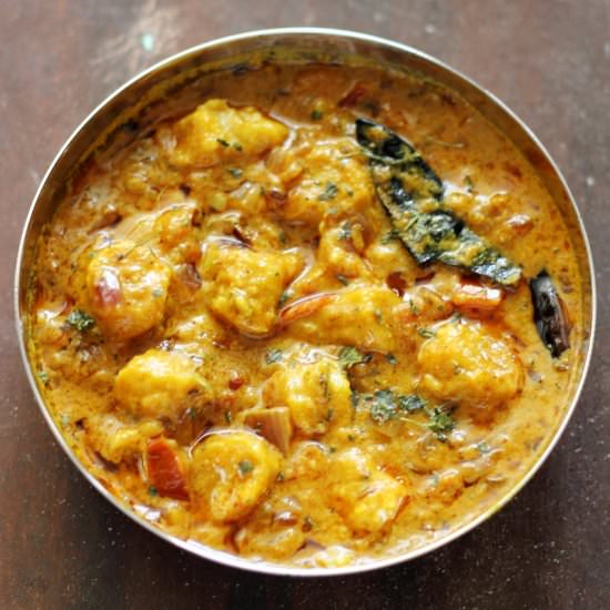 Gatte Ki Subji - Recipe photo by merrytummy