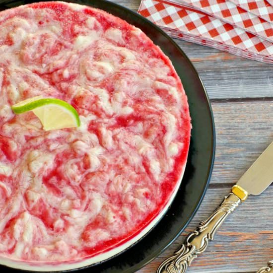 Miami Vice Frozen Cheesecake - Recipe photo by Food Meanderings