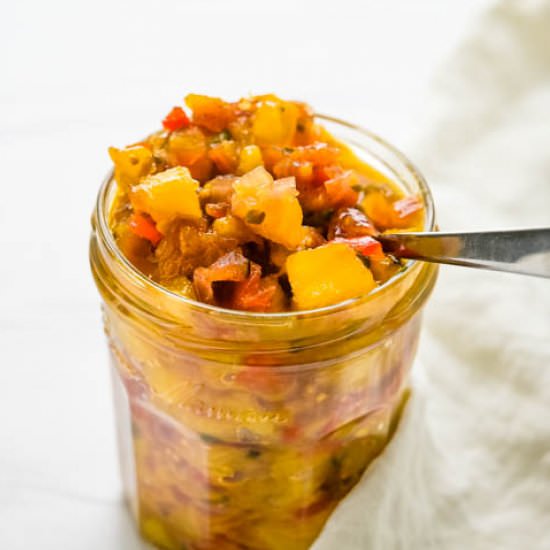 Lip-Smacking Pineapple Chutney - Recipe photo by garlic and zest