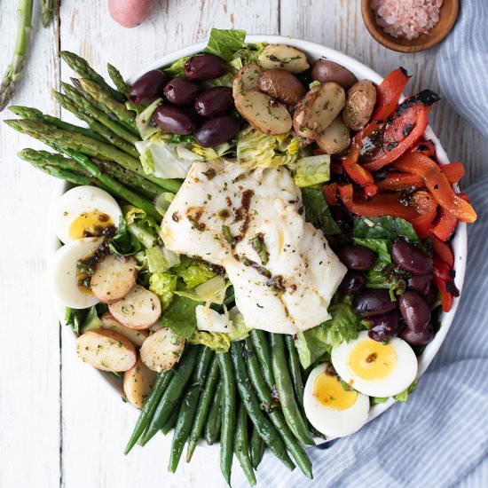 Olive Oil Poached Cod Salad - Recipe photo by superman cooks