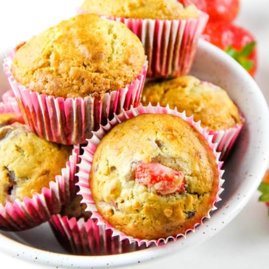 Strawberry Oatmeal Muffins - Recipe photo by bittersideofsweet