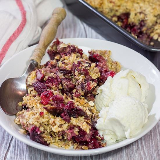Sour Cherry Crumble - Recipe photo by spicedblog