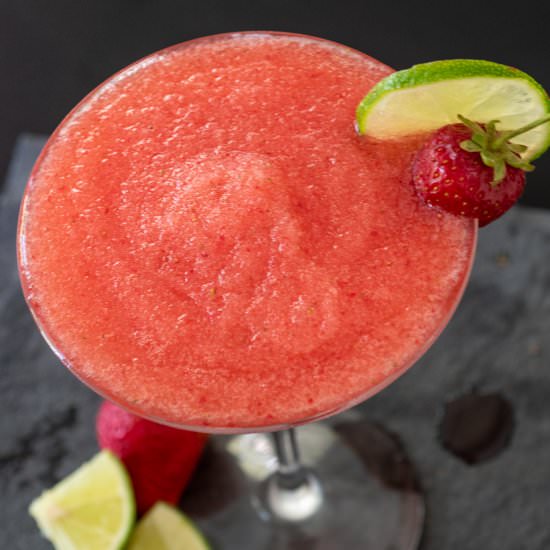 Frozen Strawberry Daiquiris - Recipe photo by TheRedheadBaker