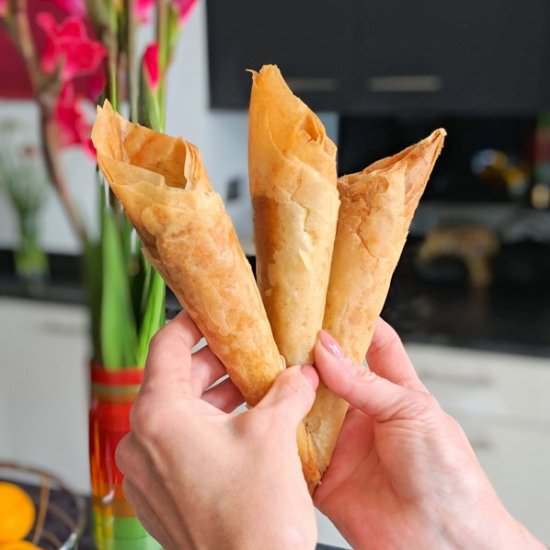 filo cones - Recipe photo by Cuisine Fiend
