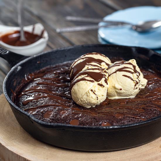 Skillet Brownie - Recipe photo by Home Cooking Adventure