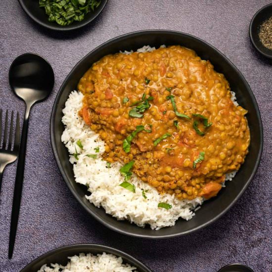 Lentil Curry - Recipe photo by gimmethatflavor