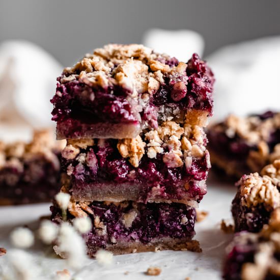 Healthy Blueberry Pie Bars - Recipe photo by thebananadiaries