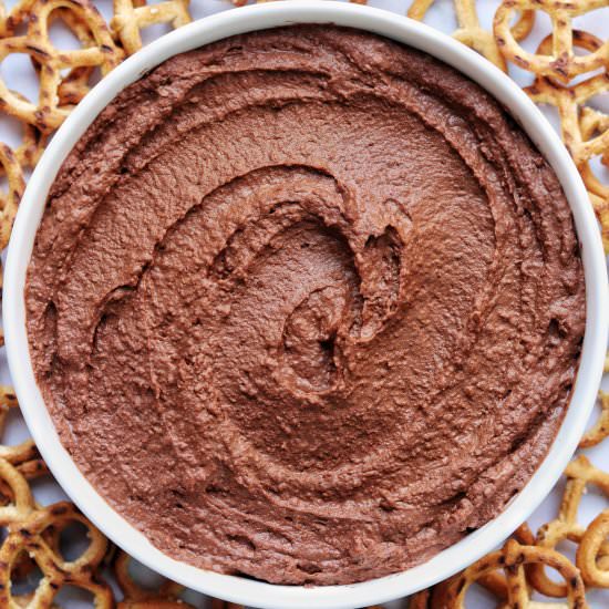 Salted Chocolate Pecan Hummus - Recipe photo by Donut Worry Be Healthy