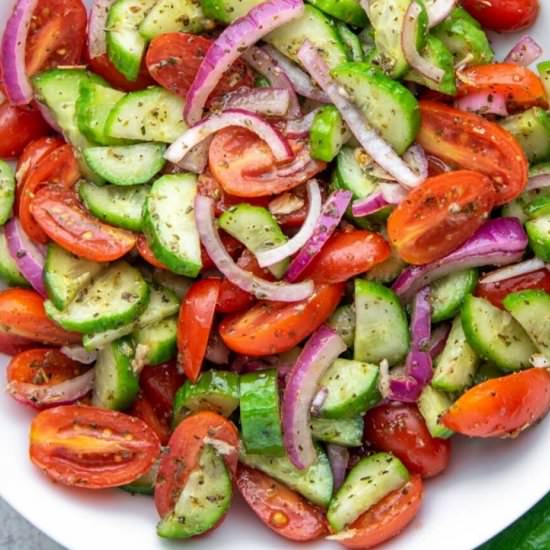 CUCUMBER AND TOMATO SALAD - Recipe photo by healthyfitnessmeals