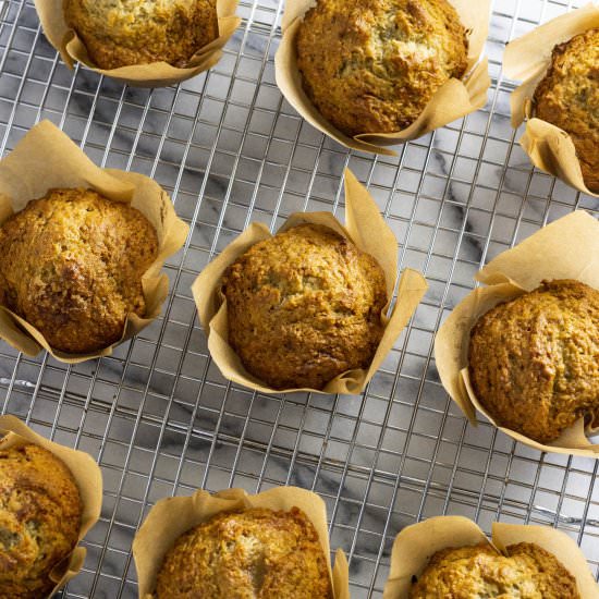 Banana Coconut Breakfast Muffins - Recipe photo by kettleandkale