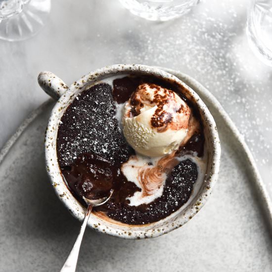 refined sugar +gluten free mug cake - Recipe photo by georgeats