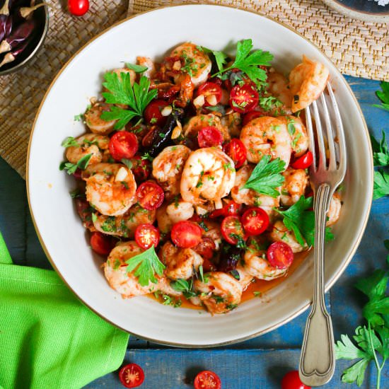 Italian Style Garlicky Prawns - Recipe photo by thepeppercook