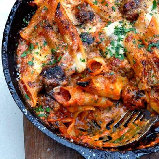 Chipotle Meatball Pasta Bake - Recipe photo by Arun
