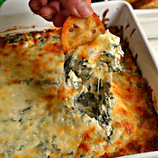 Hot Spinach Artichoke Dip - Recipe photo by Small Town Woman