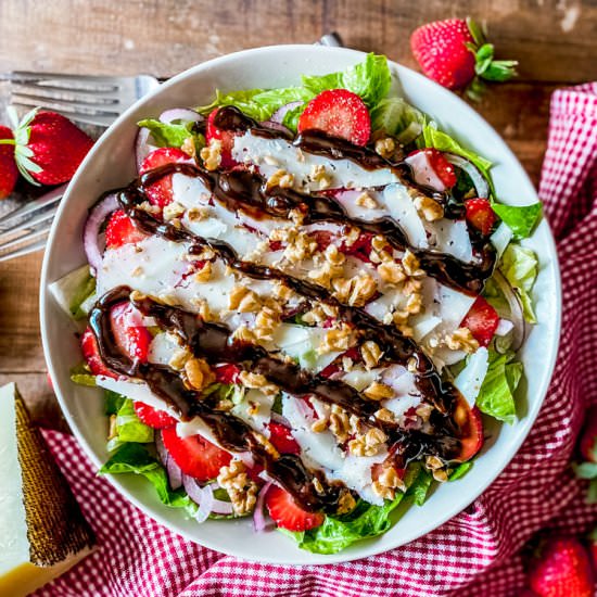 Salad with Strawberries & Manchego - Recipe photo by Spain on a Fork