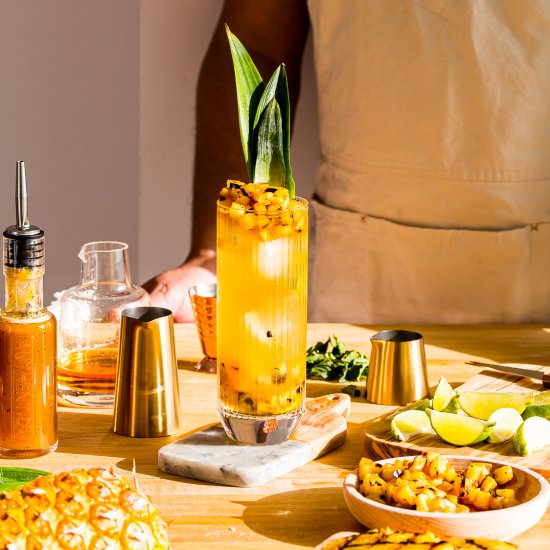 Grilled Pineapple Mojito - Recipe photo by Spoonabilities