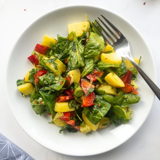 Green Potato Salad - Recipe photo by bitesofberi