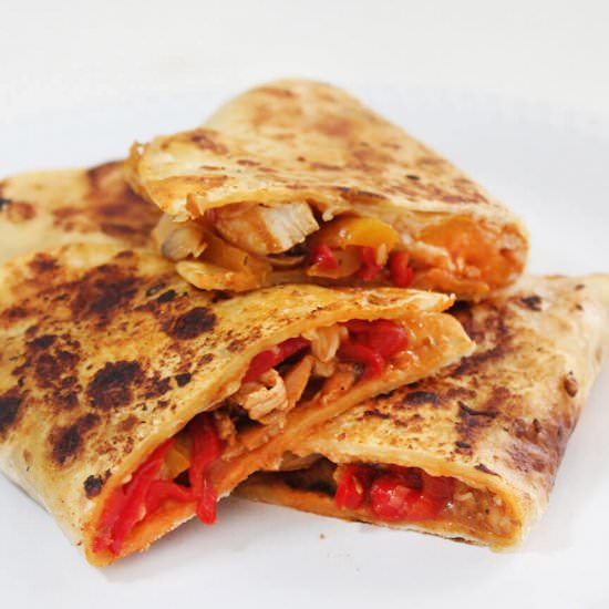 Chicken fajitas quesadillas - Recipe photo by hornoMX