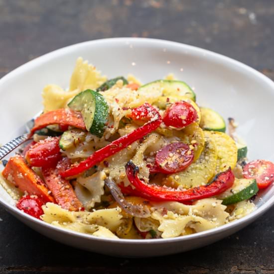Easy Pasta Primavera - Recipe photo by The Mediterranean Dish