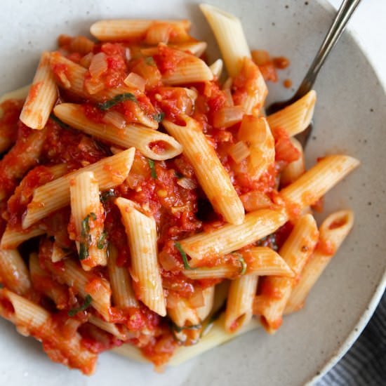 Penne Arrabbiata - Recipe photo by theforkedspoon