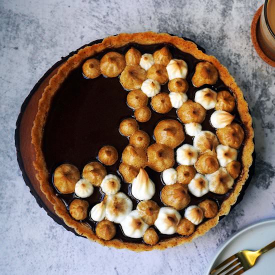 Coffee Custard Meringue Tart - Recipe photo by misshangrypants