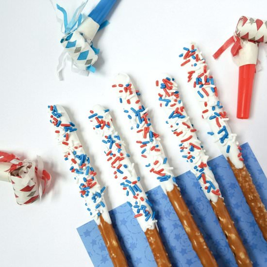 Firecracker Pretzel Rods - Recipe photo by Skinny Sweets