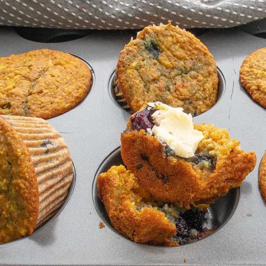 GF Blueberry Apple Corn Muffins - Recipe photo by Only Gluten Free Recipes