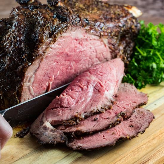 Grilled Prime Rib Roast - Recipe photo by BBQing With The Nolands