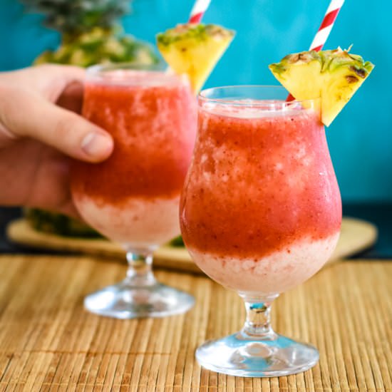 Lava Flow Cocktail - Recipe photo by stressbaking