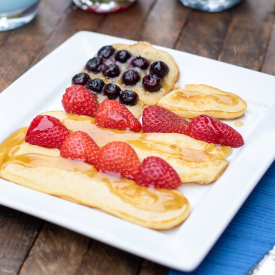 4th of July Pancake Platter - Recipe photo by thelakekitchen