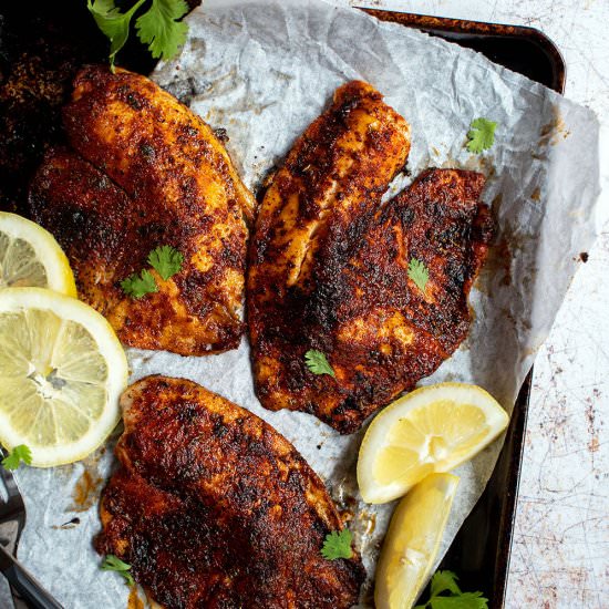 Cajun blackened fish - Recipe photo by cherryonmysundae