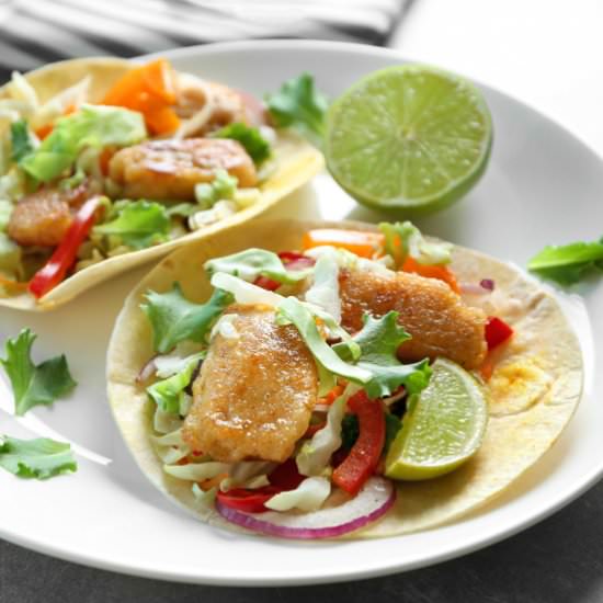 Fish Tacos With Sauce - Recipe photo by Maven Cookery