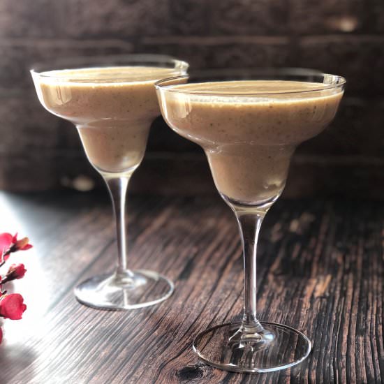 Banana and nut butter shake - Recipe photo by Once a Foodie