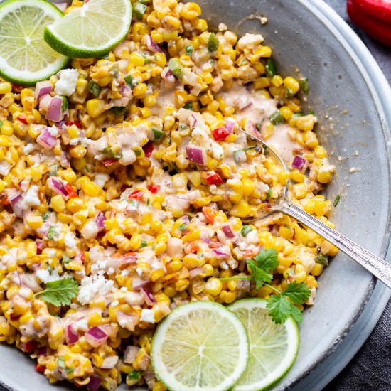Mexican Street Corn Salad - Recipe photo by Savingroomfordessert