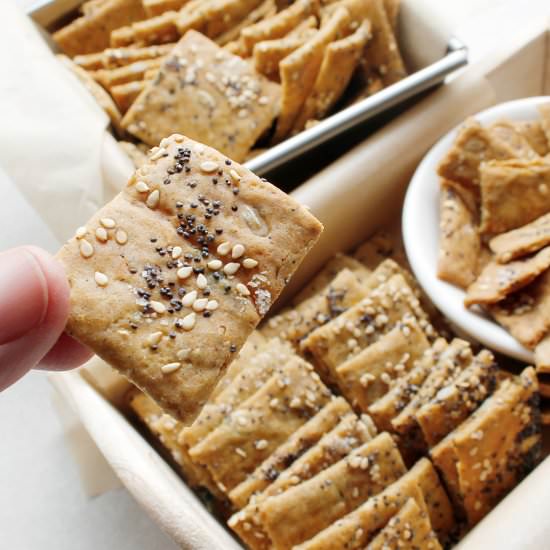 EASY SOURDOUGH CRACKERS - Recipe photo by fresh is real