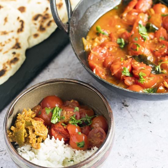 Fresh tomato curry - Recipe photo by Mandy Sneaky Veg