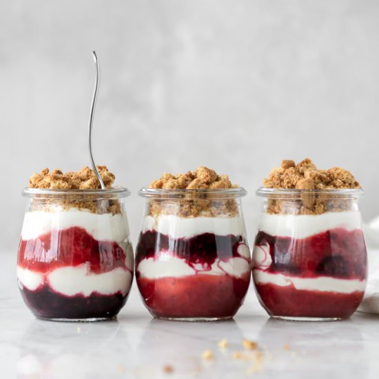 cheesecake gingersnap parfaits - Recipe photo by withspice