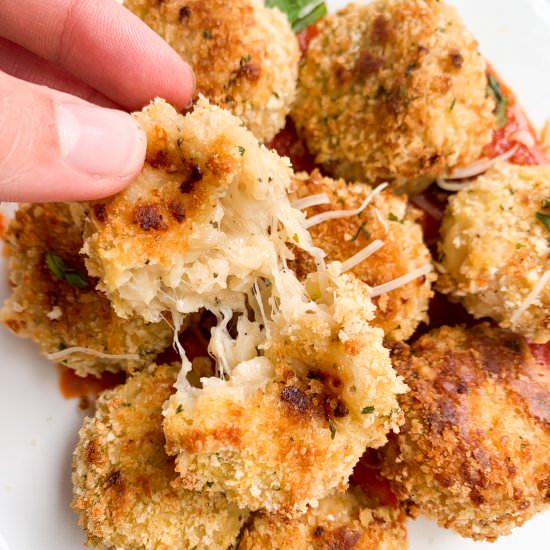 Cheesy Cauliflower Rice Balls - Recipe photo by Wellness by Kay