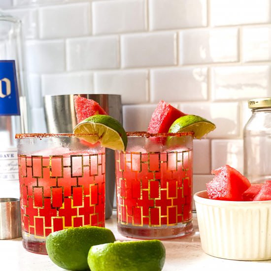 Spicy Watermelon Margaritas - Recipe photo by Real Food with Sarah