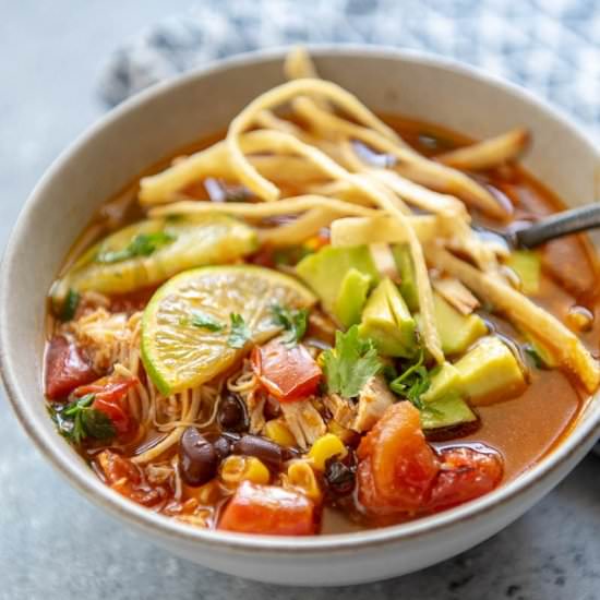 Instant Pot Chicken Tortilla Soup - Recipe photo by garnishedplate