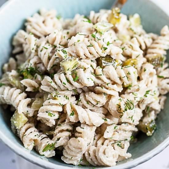 Dill Pickle Pasta Salad - Recipe photo by therusticfoodie