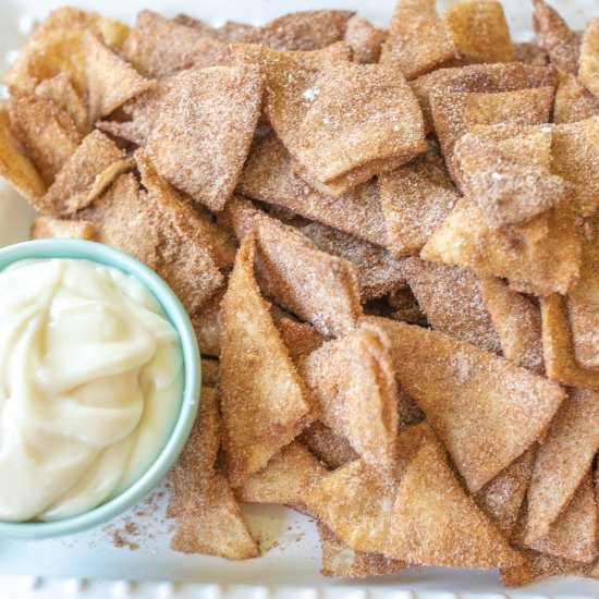 Cinnamon Sugar Chips & Creamy Icing - Recipe photo by simplytaralynn