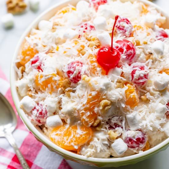 Ambrosia Salad Recipe - Recipe photo by Savingroomfordessert