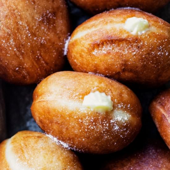 Eggless Donuts with Custard filling - Recipe photo by bakesalotlady