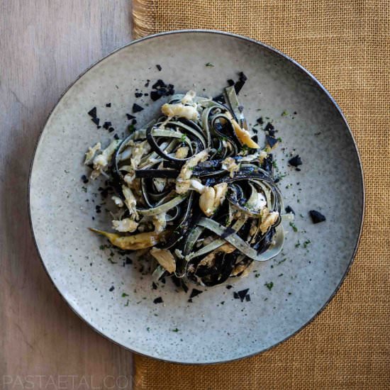 Squid Ink and Lemon Linguine - Recipe photo by pastaetal
